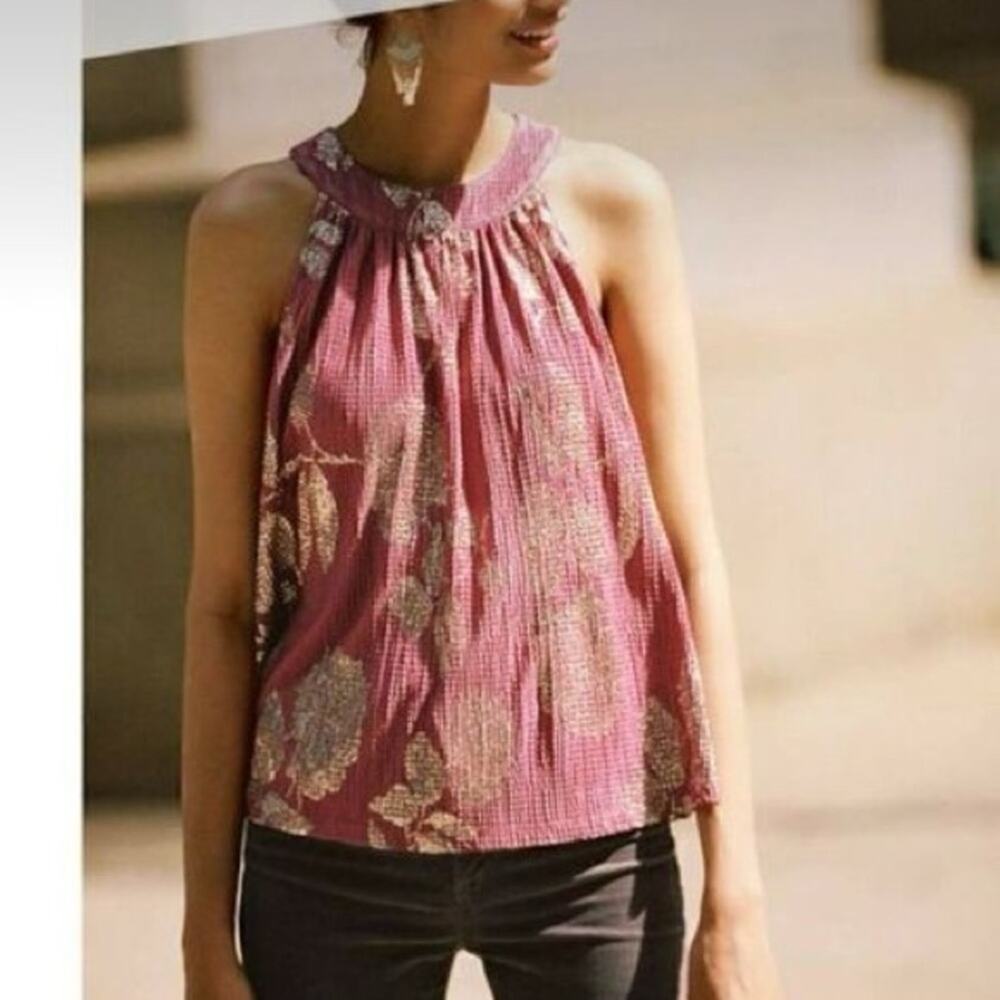 NWOT Anthropologie Ase Halter Neck Blouse Size XS